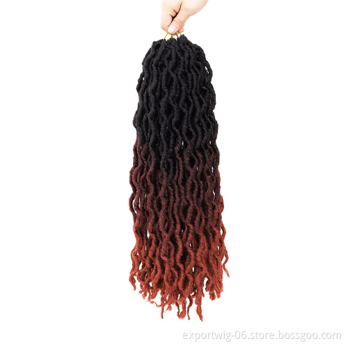 Wholesale Price Crochet Braid Hair Extensions 18 Inch 100g Gypsy Locs  Curly Faux Locs Twist Braiding Hair For Woman